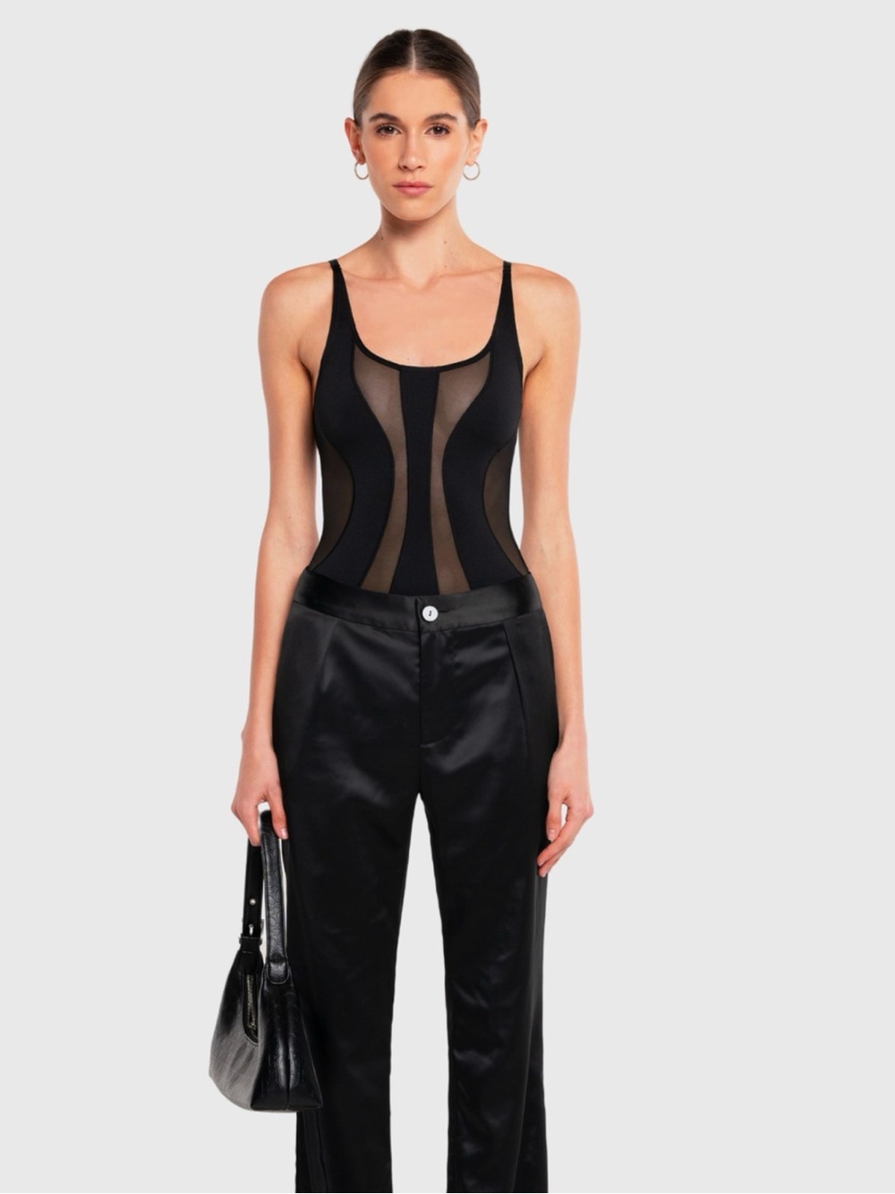 NWT OW Collection Twist Bodysuit in black - Size 4